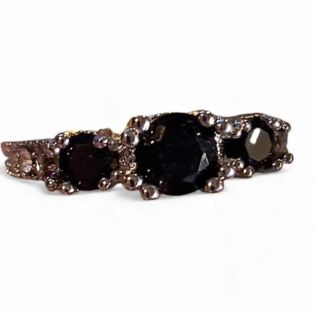 Sterling Silver Black Onyx Ring Size 5